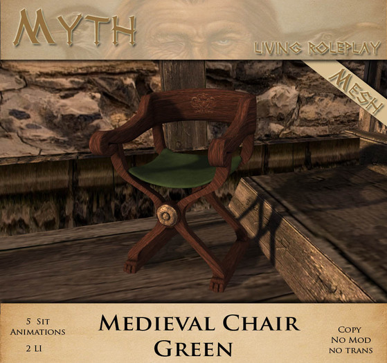 Myth -  Medieval Chair Green