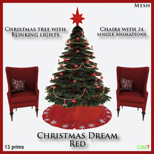Christmas Dream - Red (mesh)