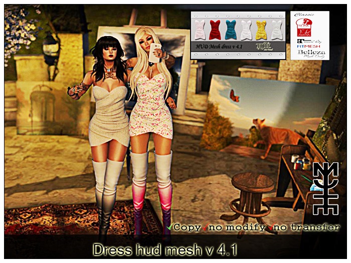 Dress hud mesh v 4.1 MUTE Arte Virtual