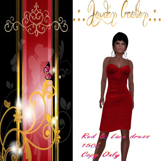 Red and Lace Corset Dress
