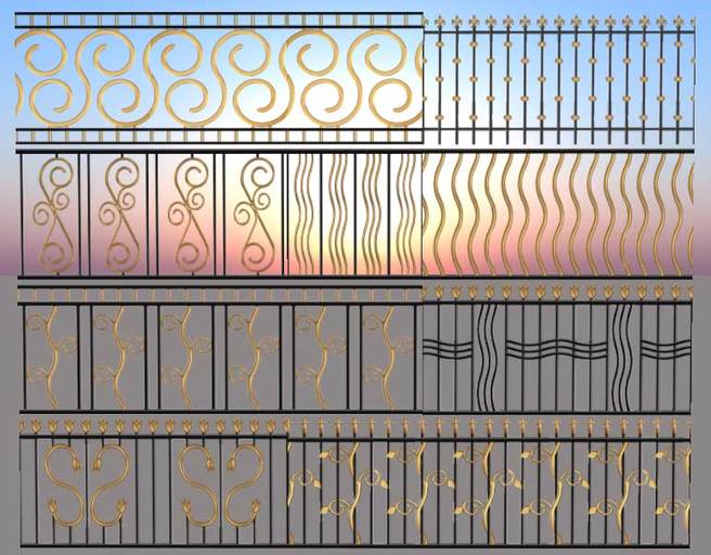 Second Life Marketplace - [HOT] Black Gold Wrought Iron Textures