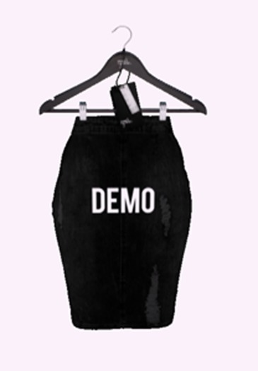 .: vive nine :. Lydia Ripped Denim Skirt - DEMO