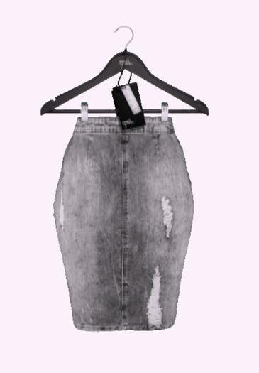 .: vive nine :. Lydia Ripped Denim Skirt - DEMO