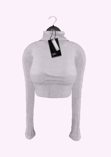 .: vive nine :. Nicola Turtleneck Crop - White
