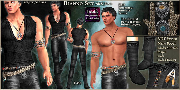 FM Set Rianno /BLK_Black