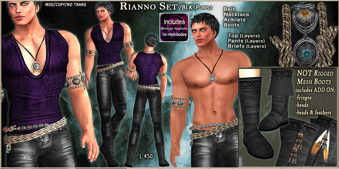 FM Set Rianno /BLK_Purple