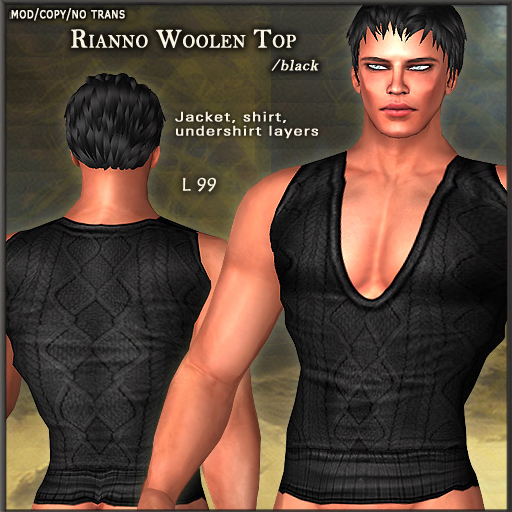 Woolen Top Rianno /Black