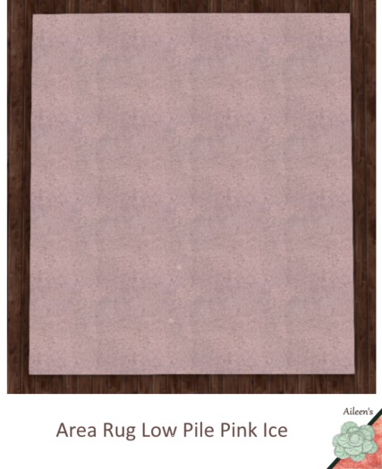 Area Rug Low Pile Pink Ice