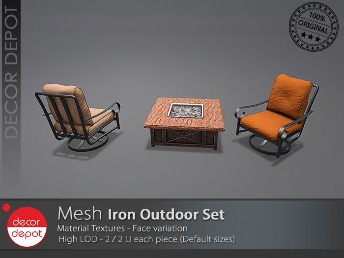 [DD] - FULL PERM  Iron Outdoor Set