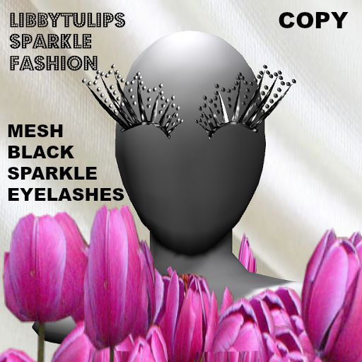 * Black Sparkle EyeLashes - Mesh