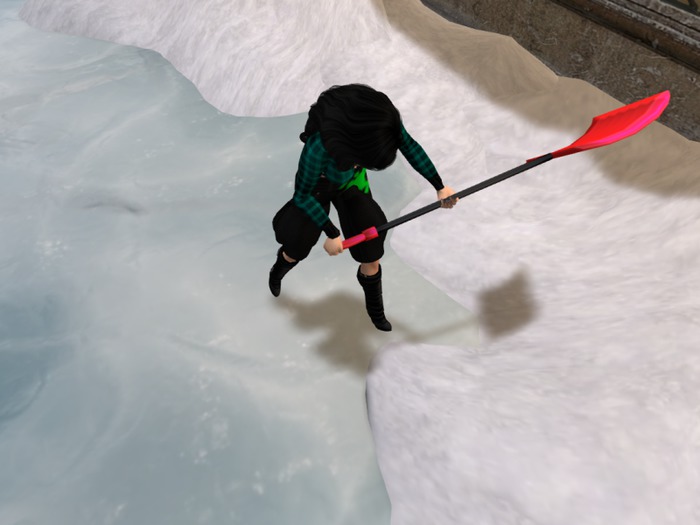 Animated Snow Shovel Red