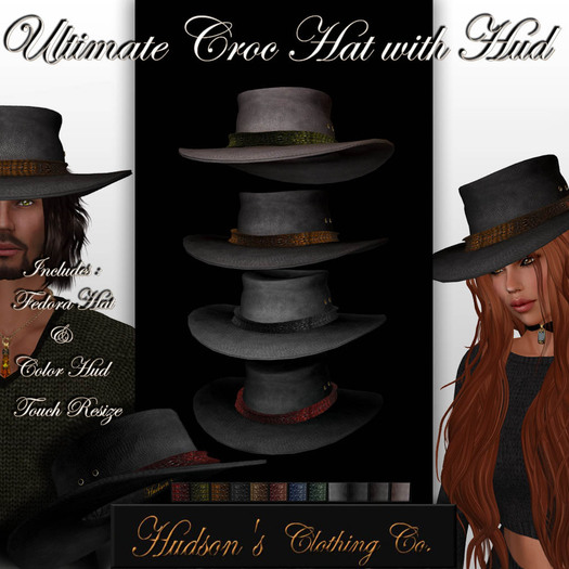Ultimate Croc Hat With HUD*COPY/Resize*~Candace Hudson
