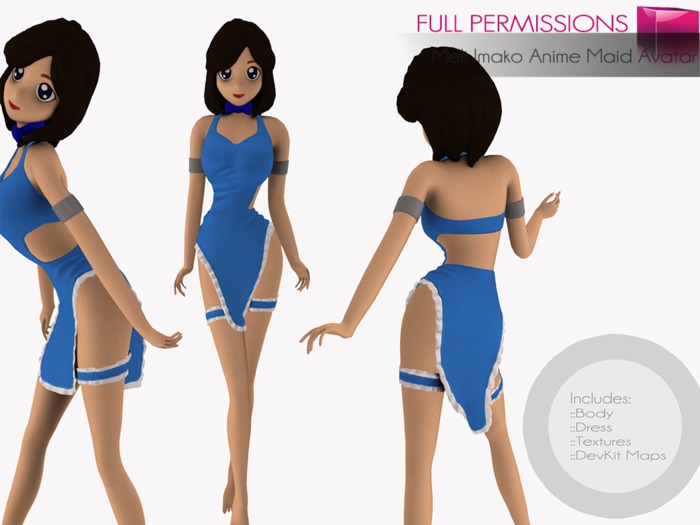 FULL PERM Meli Imako Full Perm Mesh Anime Maid Avatar