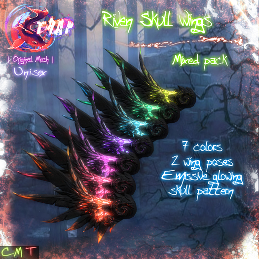 [][]Trap[][] Riven Wings Skulls Mixed