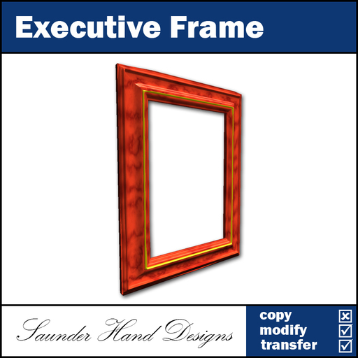 Executive Frame - 1 Prim Sculpted Frame (1.5 ratio)