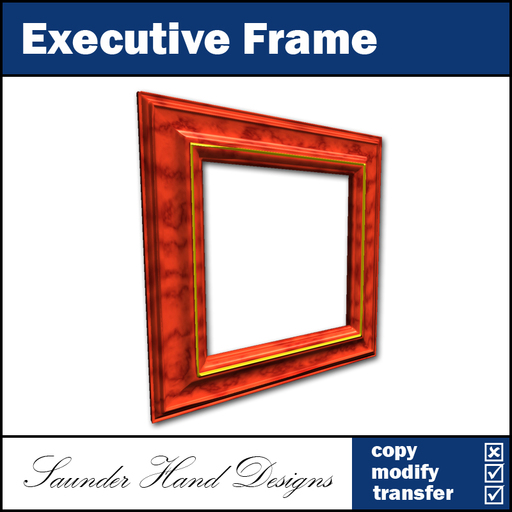 Executive Frame - 1 Prim Sculpted Frame (1.0 ratio)