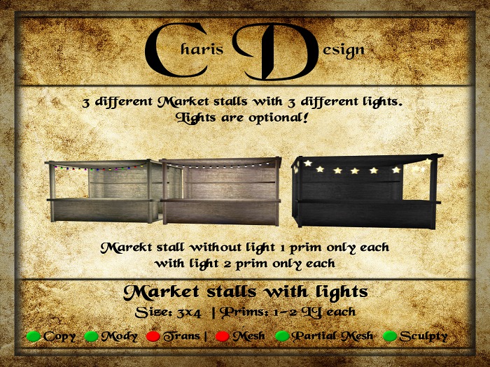 .:CD:. Market stalls with lights
