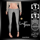 !MiH Longjohns - monochrome stripes