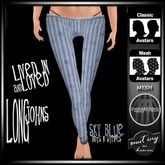 !MiH Longjohns - blue dot n stripe