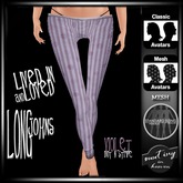 !MiH Longjohns - violet dot n stripe