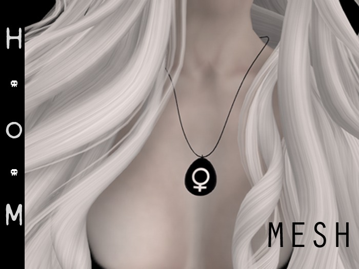 Mesh Pendant With Female Symbol