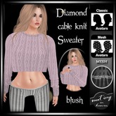 !MiH Sweater. diamond cable knit .blush