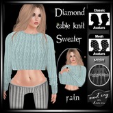 !MiH Sweater. diamond cable knit .rain