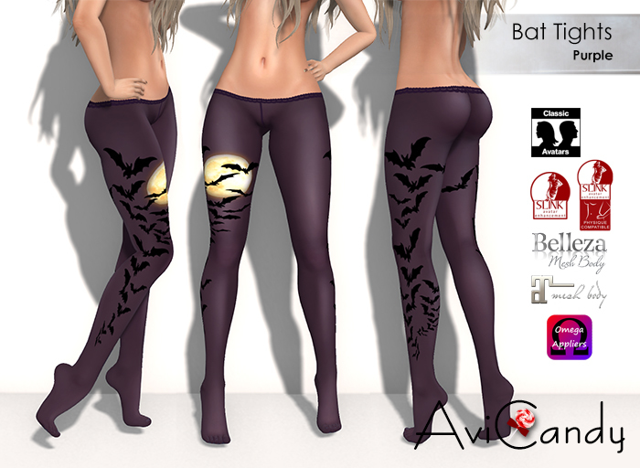 AVICANDY Bat Tights - Purple
