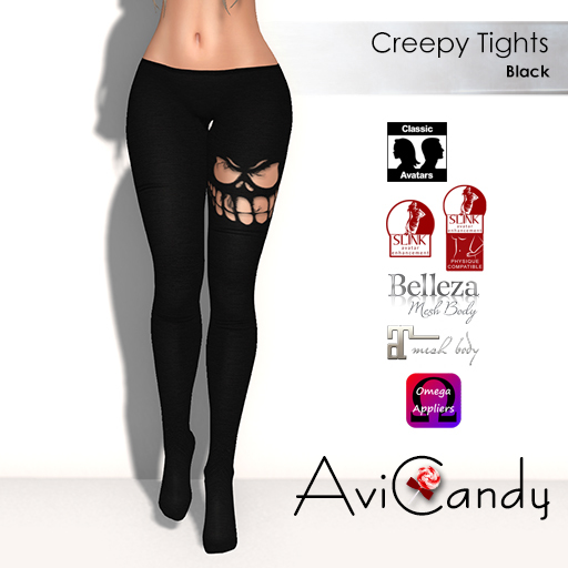 AVICANDY Creepy Tights - Black