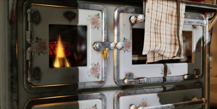 02_8f8 - Granny's Winter Cottage - Stove RARE