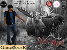 (WEAR ME) Black Horn Vest/Shirt (BLUE)