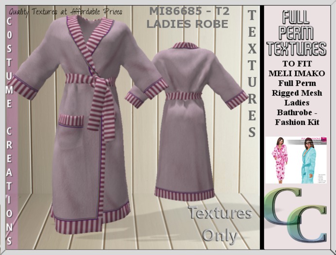 MI86685 -LADIES ROBE T1 TEXTURE