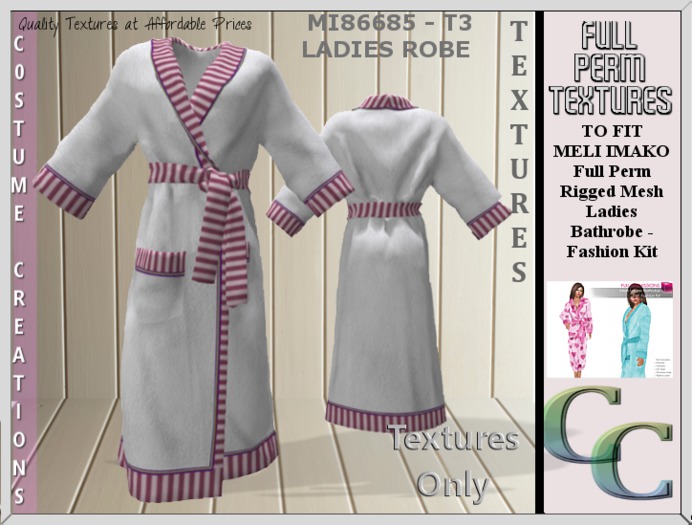 MI86685 -LADIES ROBE T3 TEXTURE