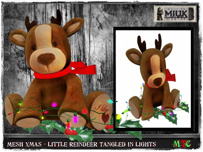 MIUK -- Mesh Xmas - Little Reindeer In Tangled In Lights