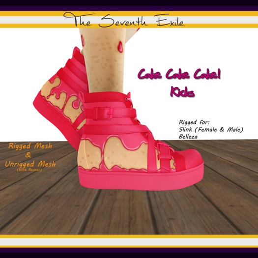 The Seventh Exile: Cake Cake Cake! Kicks - Raspberry