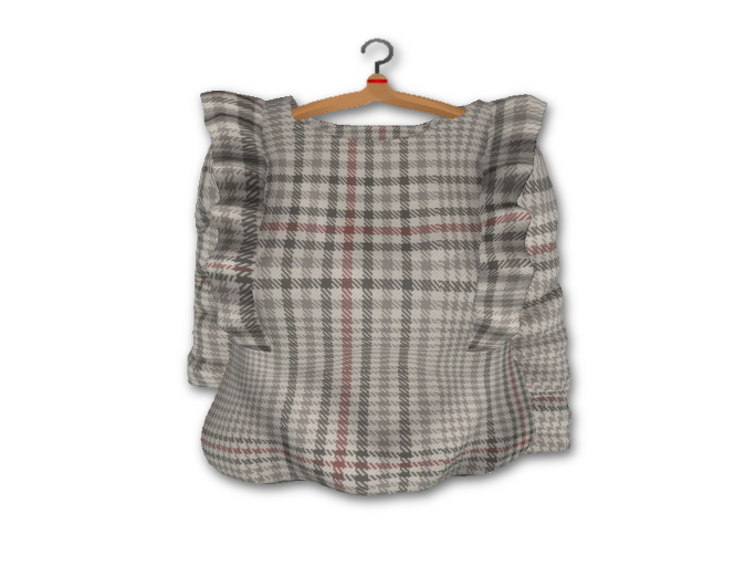 {amiable}Mesh Shoulder Ruffle Long-sleeved Blouse_Check01