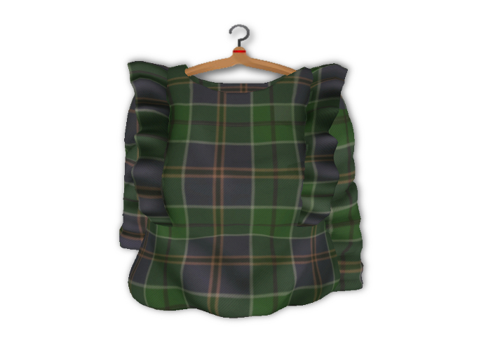 {amiable}Mesh Shoulder Ruffle Long-sleeved Blouse_Check05