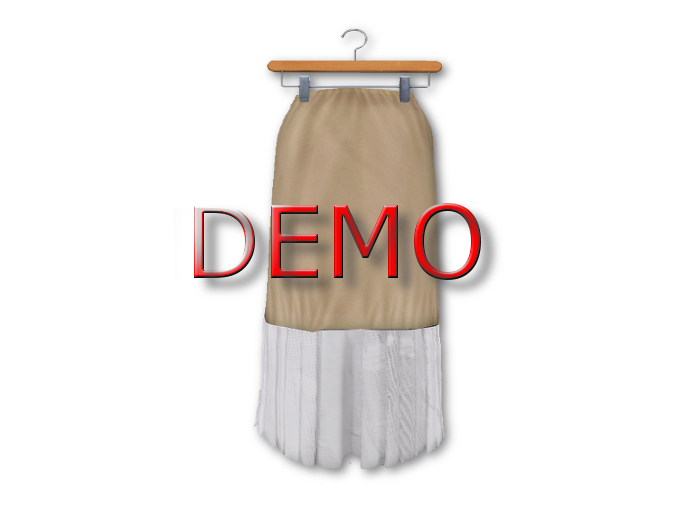 {amiable}Mesh Slim Pleated Long Skirt(DEMO)
