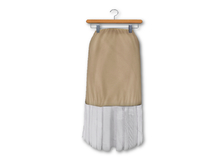 {amiable}Mesh Slim Pleated Long Skirt_Cream