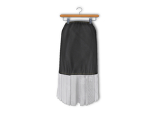 {amiable}Mesh Slim Pleated Long Skirt_Black