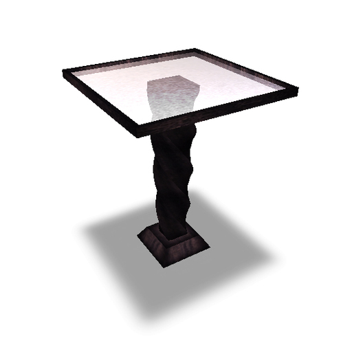 Bar Glass Table (Dark Wood)