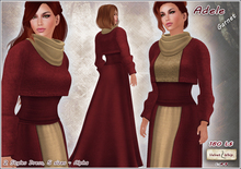 [V/W] Adele Dress Garnet - Medieval Fantasy or FW winter gown, 2 styles