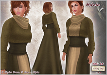 [V/W] Adele Dress Sage - Medieval Fantasy or FW winter gown, 2 styles