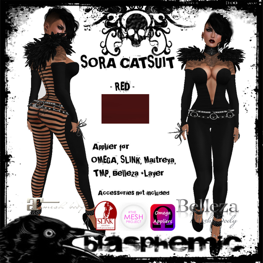 BLASPHEMIC - SORA CATSUIT - RED (boxed)