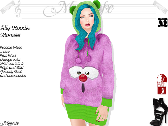 Monrose*Ally-Hoodie-Monster