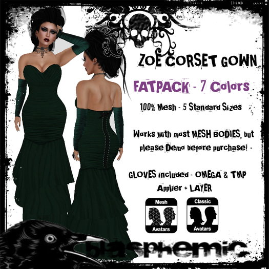 BLASPHEMIC - ZOE GOWN - FATPACK 