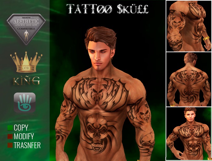 [KING <3 SKULL #004] Tattoo Applier HUD - AESTHETIC