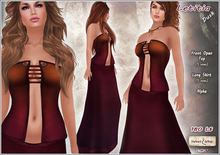 [V/W] Letitia Dusk - Fantasy attire w/ open front top & long skirt