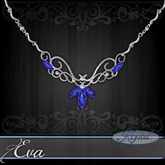 :::Krystal::: Eva - Necklace - Platinum - Heliotrope