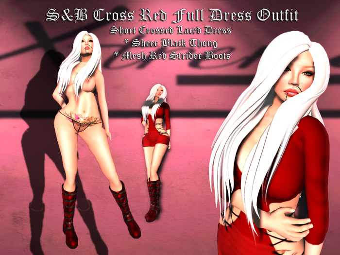 S&B Cross Red Dress (M)